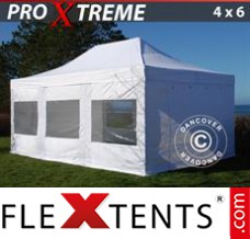 Reklamtält FleXtents Xtreme 4x6m Vit, inkl. 8 sidor